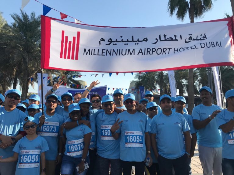 Millennium Airport Hotel Dubai Go the Extra Mile in Beat Diabetes Walk 2019
