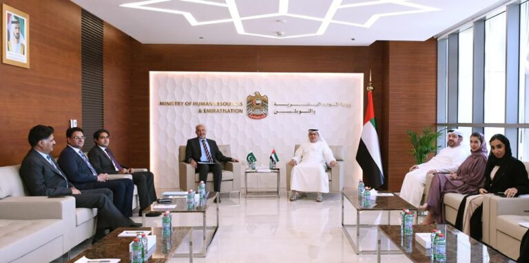 Pakistan Ambassador and UAE Minister Discuss Enhanced Cooperation for Pakistani Diaspora in the UAE